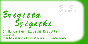 brigitta szigethi business card